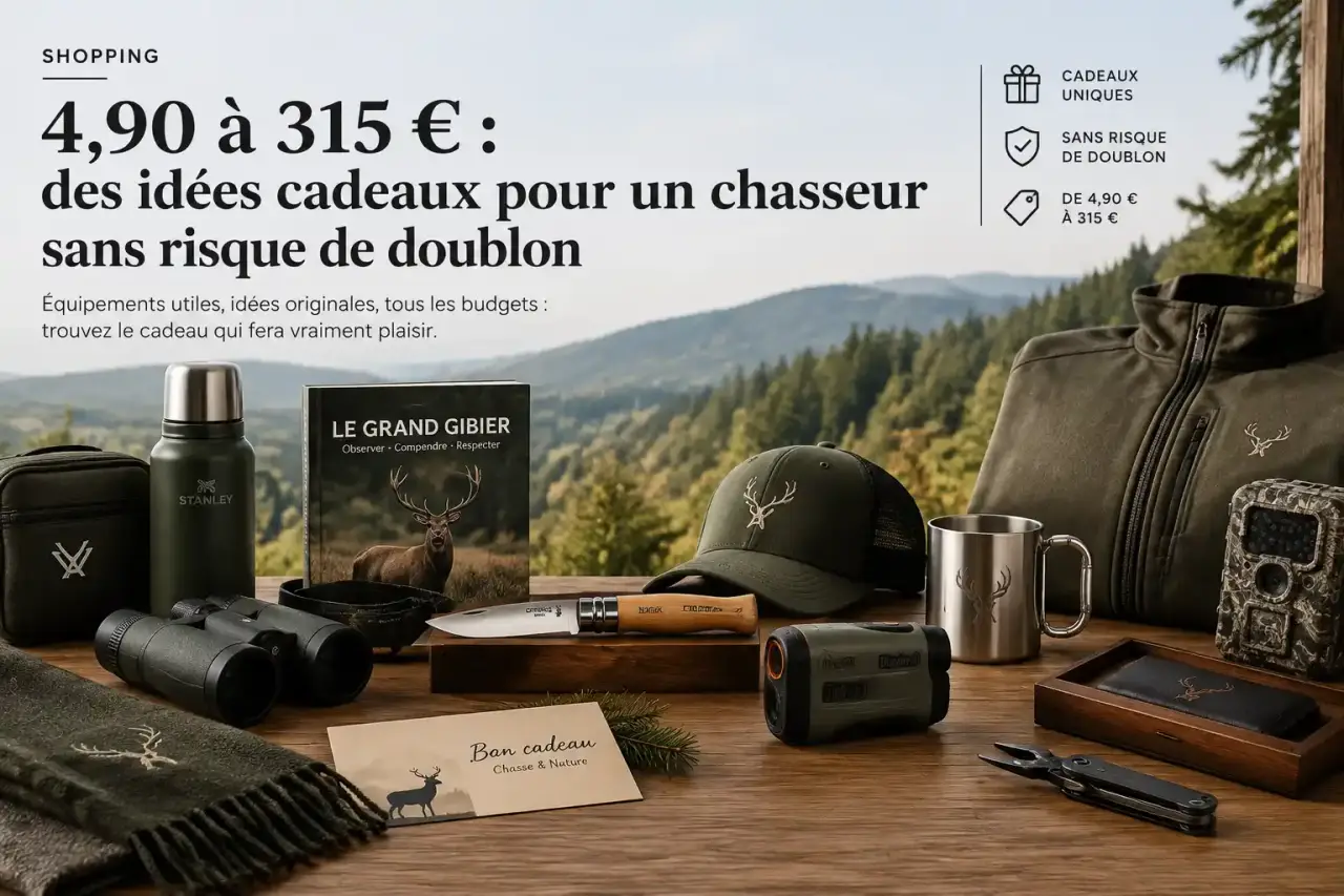 4,90 à 315 € : des idées cadeaux pour un chasseur sans risque de doublon