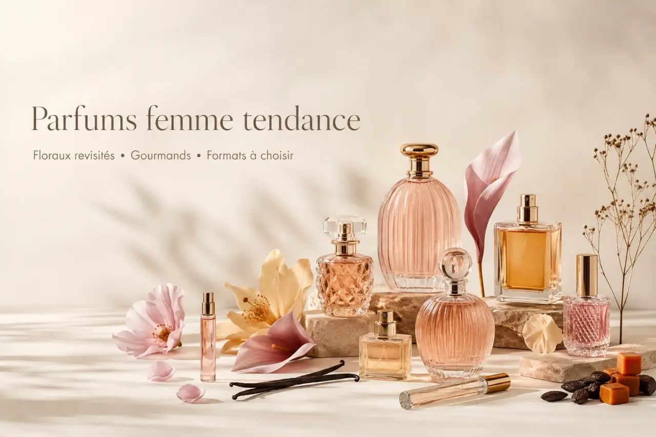 Parfum femme tendance : floraux revisités, gourmands et formats à choisir