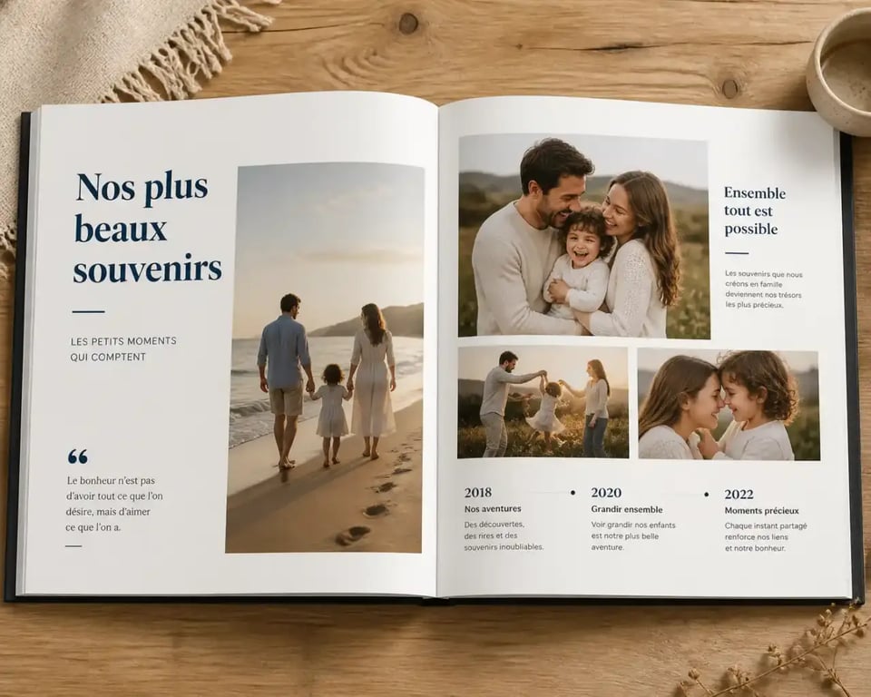 Idées cadeaux papy et mamie : un album photo personnalisé pour créer des souvenirs durables.