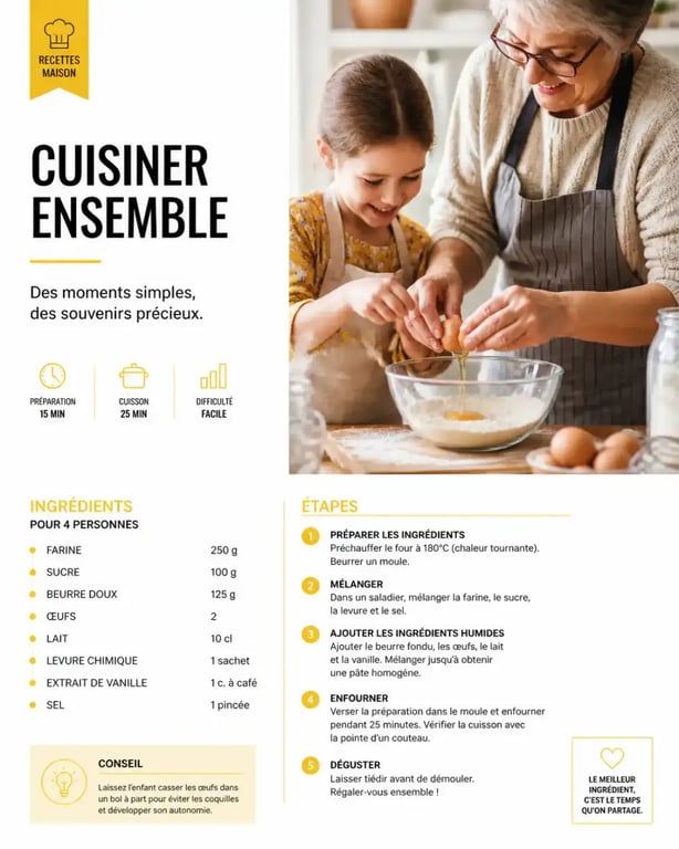 Idées cadeaux papy et mamie : partager un moment de complicité en cuisine.