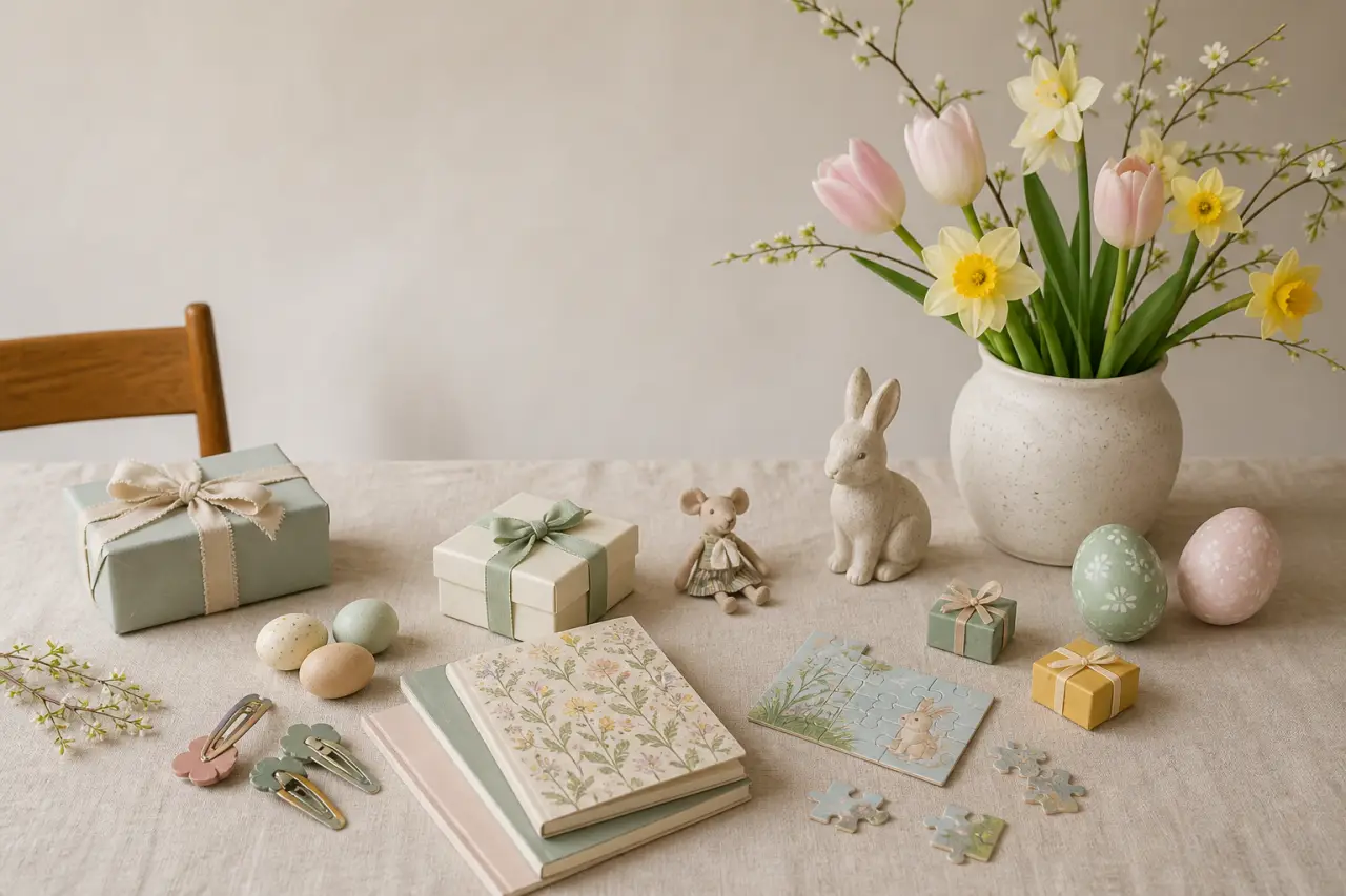 Idées cadeaux de Pâques sans chocolat : petits objets, fleurs et surprises à cacher