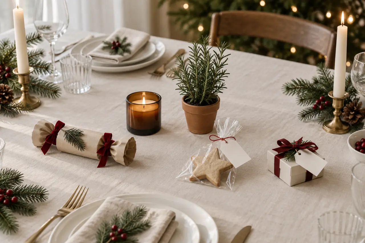 Cadeau de table de Noël : 5 façons de surprendre chaque invité sans surcharger la table