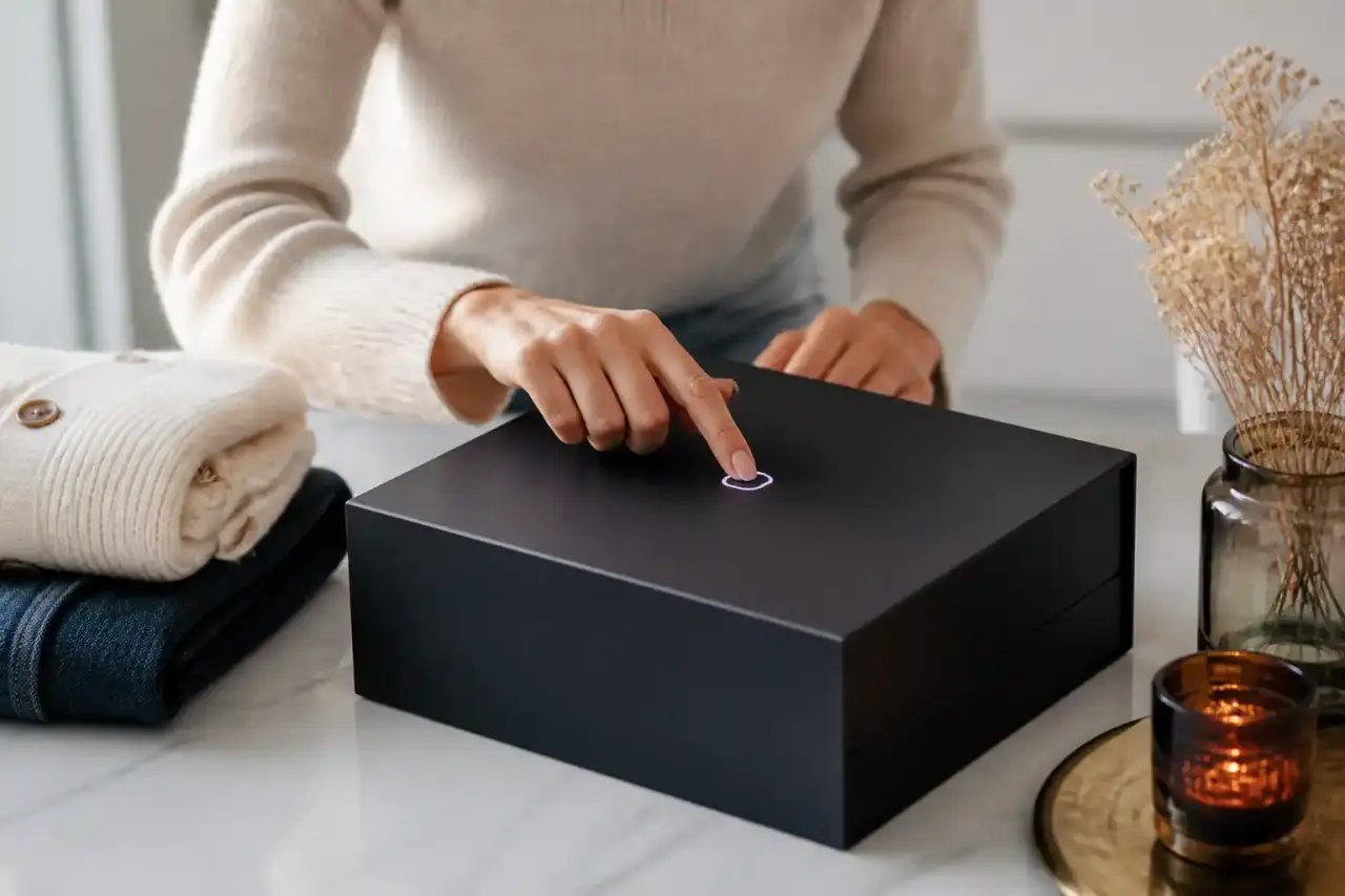Box design 2026 aux objets colorés et tactiles