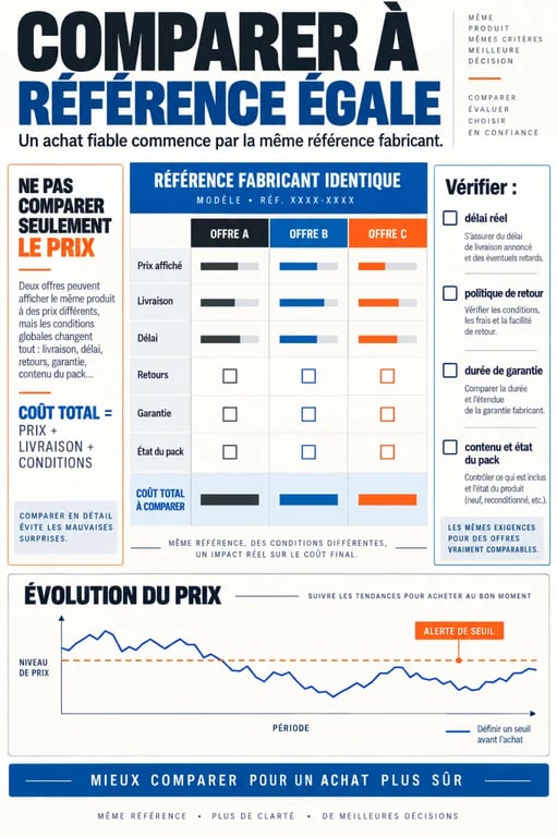 Comparatif achat : vérifier le coût total, le vendeur et l’historique des prix