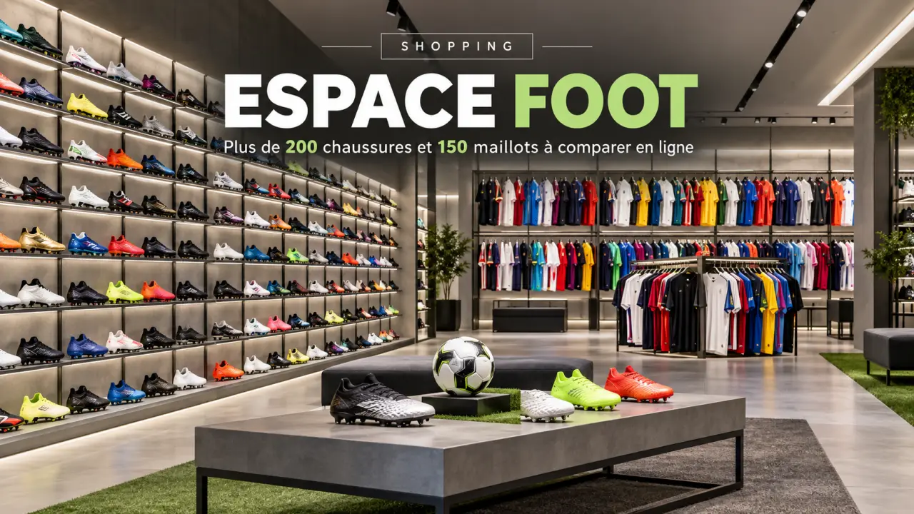 Espace Foot : plus de 200 chaussures et 150 maillots à comparer en ligne