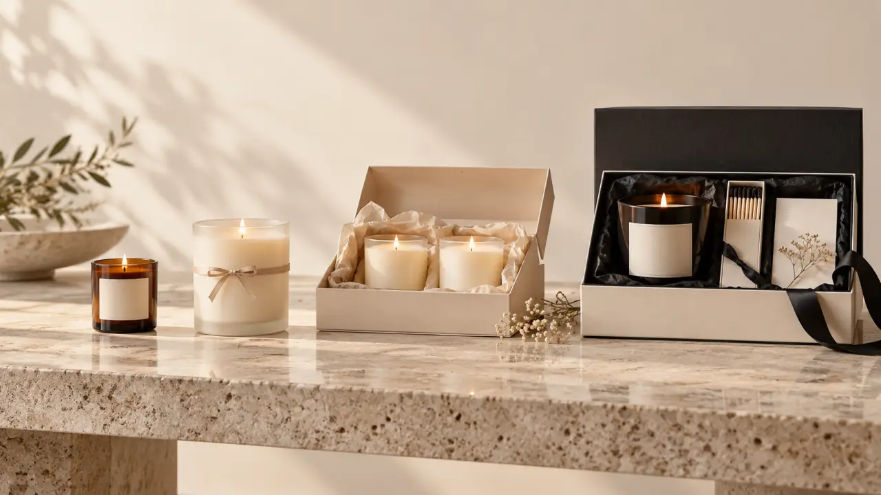 Bougie cadeau client : 4 idées, du petit format au coffret premium